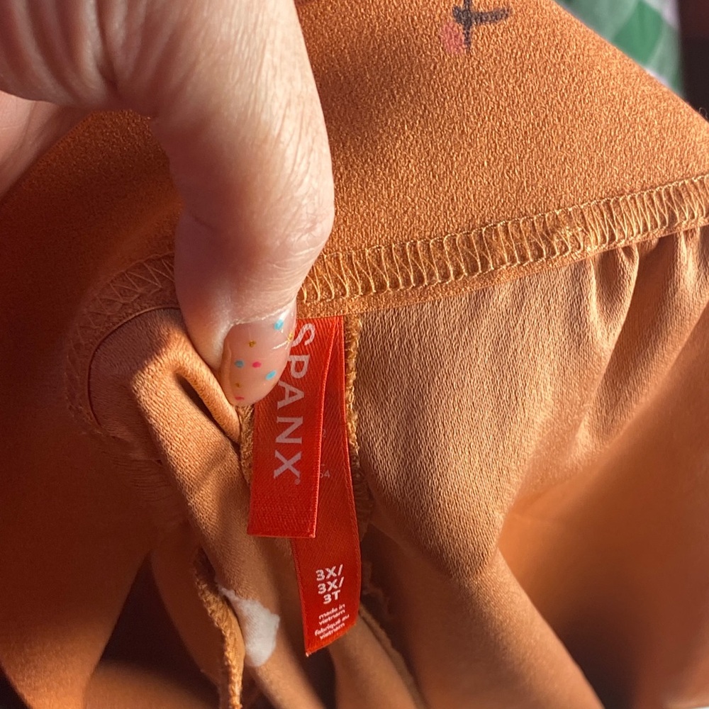 EUC SPANX coral Orange Wide-Leg elastic waist dress Pants 3x - Picture 9 of 11
